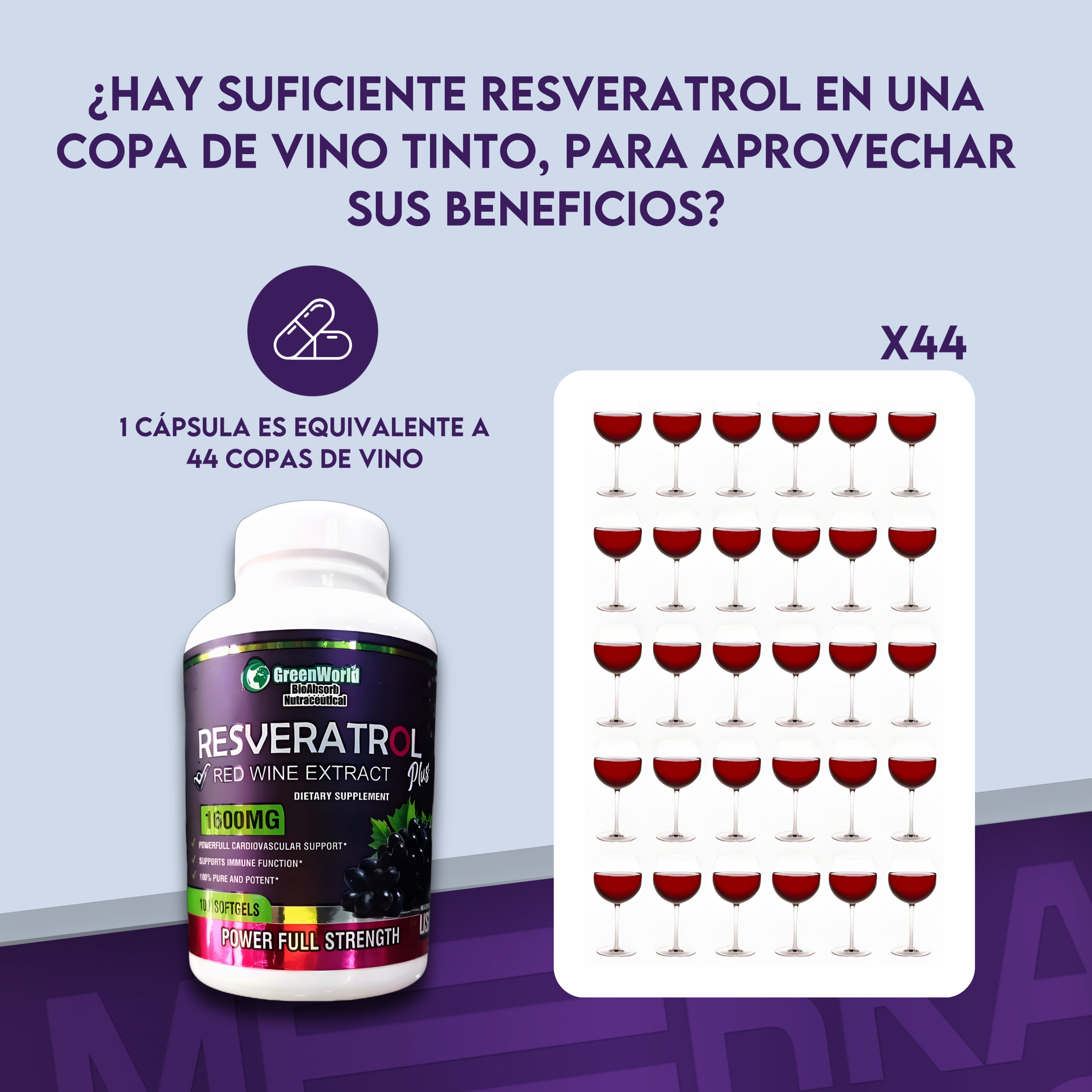 Resveratrol 100 Cápsulas