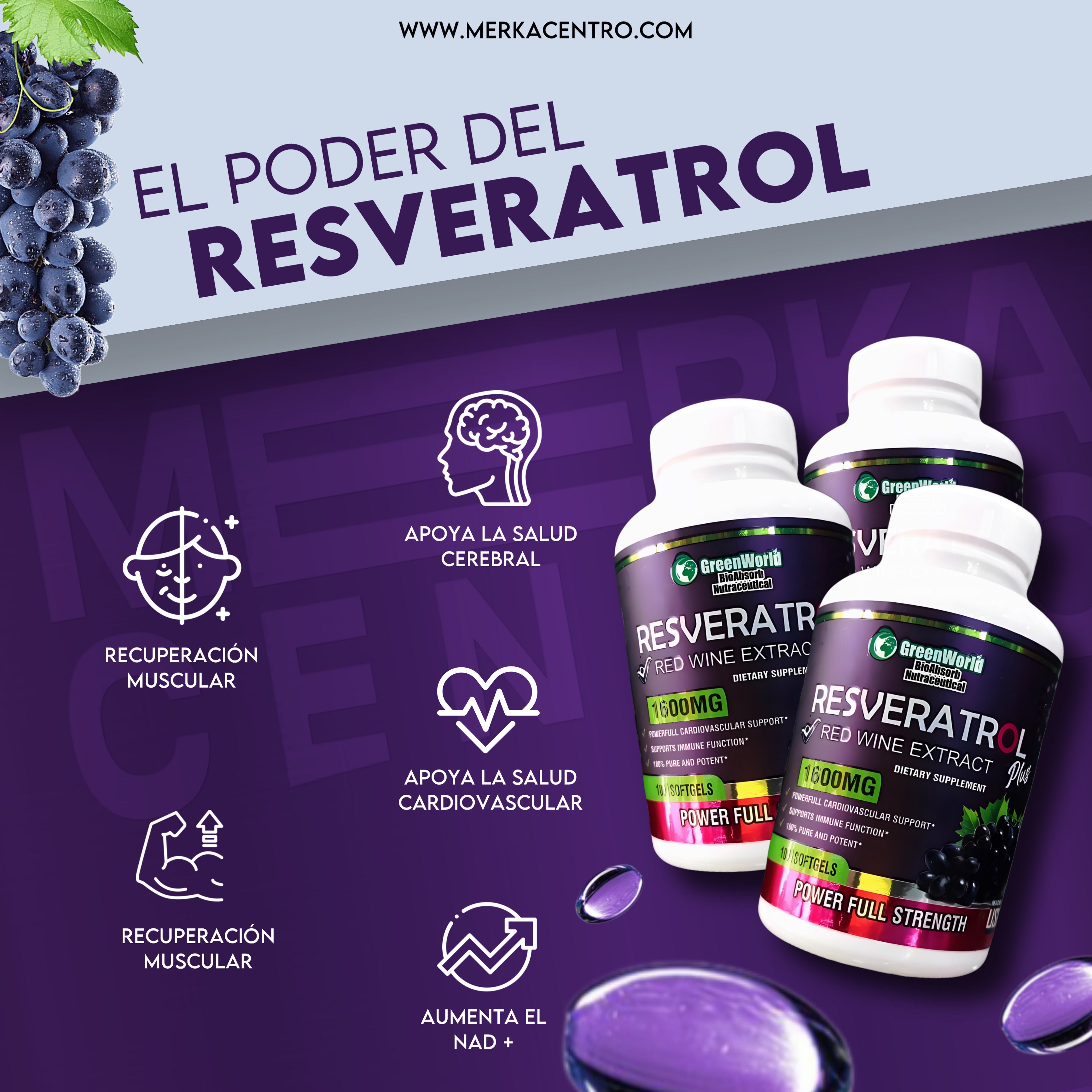 Resveratrol 100 Cápsulas